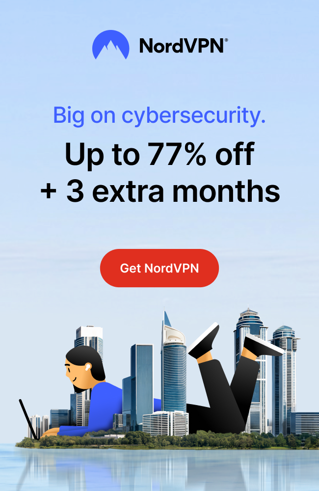 NordVPN - Up to 77% off + 3 extra months